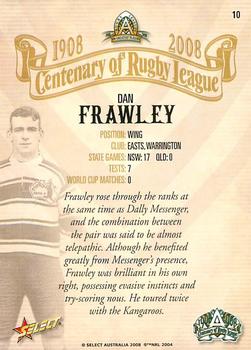 2008 NRL Centenary #10 Dan Frawley Back